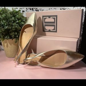 Ivanka Trump Tamine Gold Pointy Flats